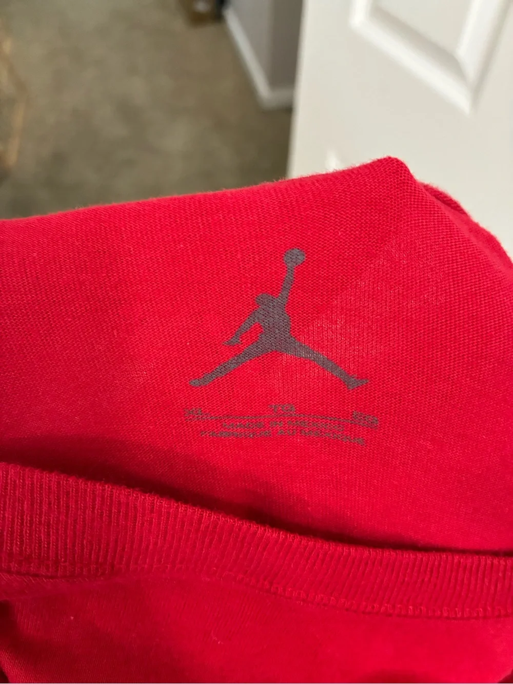 Jordan Red Graphic Crewneck T‑Shirt